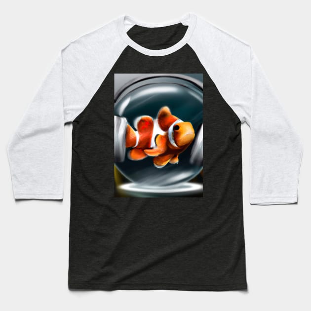 Clownfisch Headphones Baseball T-Shirt by maxcode